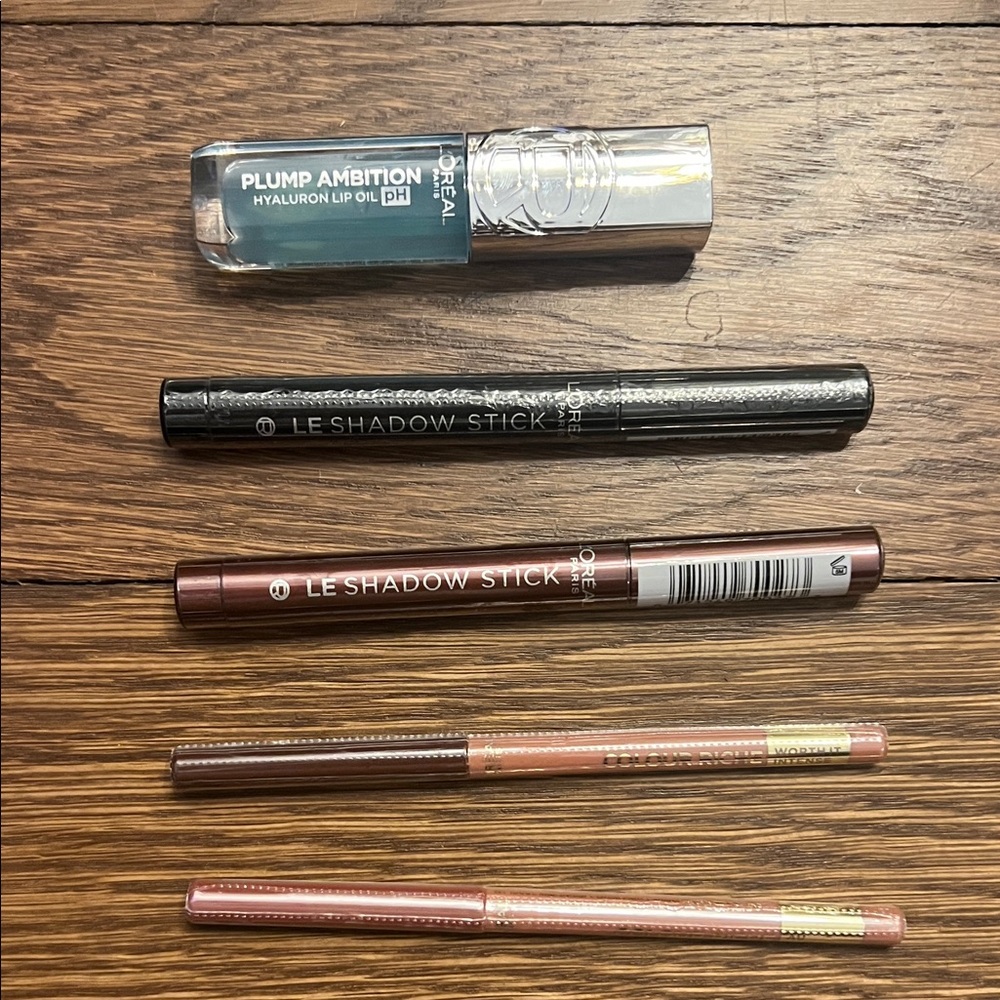 L'Oreal Lip Oil, Shadow Stick, lip liner Collection